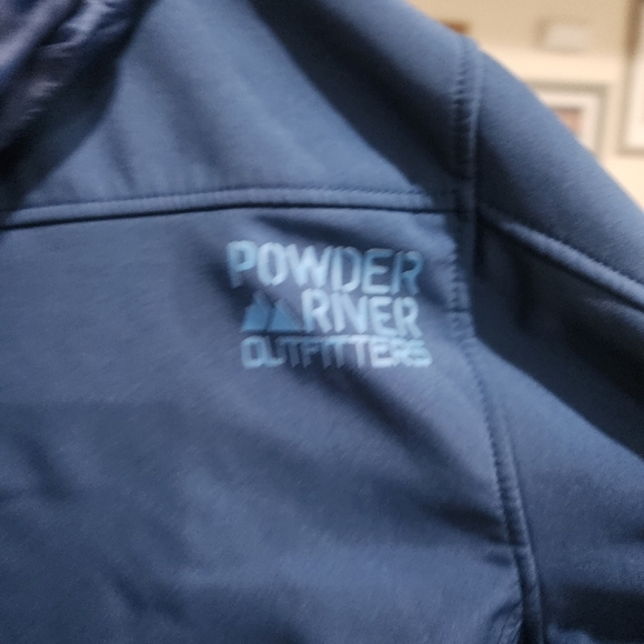 POWDER RIVER OUTFITTERS Blue jacket packable hood Size Large - Picture 4 of 4
